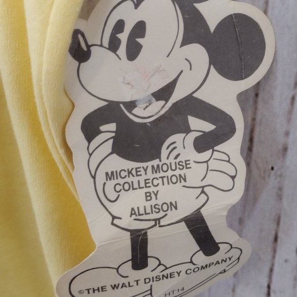 Vintage Yellow Mickey Mouse Life Guard Surfer Racerback Tank Top NEW - Picture 6 of 8